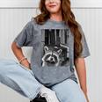 Mineral Wash T-shirt - Funny Raccoon Design | Quirky Humor Tee Mineral Gray