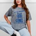 Moody Raccoon Meme T-Shirt - Unisex Mineral Wash Tee | Foodie Fun Mineral Gray