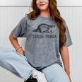 Raccoon Apparel & Trash Panda Modern Animal Print Grey T-Shirt Small Short Sleeve Pull On Classic Fit All Seasons Mineral Wash Tshirts Mineral Gray