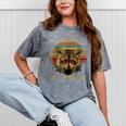 Raccoon Cartoon Kids T-Shirt - Fun Mineral Wash Style Mineral Gray