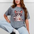 Raccoon Cookie Delight Unisex T-Shirt - Mineral Wash, Small Mineral Gray