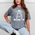 Raccoon Cowboy Western T-Shirt - Kids & Adults - Mineral Wash Mineral Gray