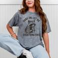 Raccoon 'Hang On' Sarcastic Tee - Unisex Mineral Wash Shirt Mineral Gray
