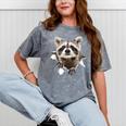 Raccoon Lover Mineral Wash T-Shirt | Unisex Gift for Raccoon Dads & Moms Mineral Gray