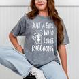 Raccoon Lover Mineral Wash Tee - Adorable Wildlife Enthusiast Gift Mineral Gray