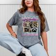Raccoon Meme Bootleg Mineral Wash Unisex T-Shirt - Fun Graphic Tee Mineral Gray