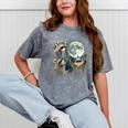 Raccoon Mineral Wash Unisex T-Shirt | Moon Howling Wildlife Tee Mineral Gray