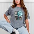 Raccoon Moon Howl Unisex T-Shirt - Unique Cursed Effect Mineral Gray