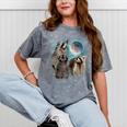 Raccoon Moon Mineral Wash T-Shirt - Men, Women, Kids Mineral Gray