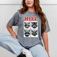 Raccoon Music Band Mineral Wash T-Shirt - Unisex Concert Vibe Mineral Gray