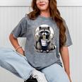 Raccoon Noodle Cup T-Shirt - Unisex Mineral Wash - Fun & Unique Mineral Gray