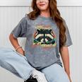 Retro Raccoon Unisex T-Shirt - Live Fast Eat Trash - Mineral Wash Mineral Gray