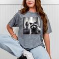 Scared Raccoon Selfie With Sasquatch Bigfoot Raccoon Mineral Wash Tshirts Mineral Gray