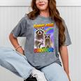 Tummy Ache Survivor Raccoon - Unisex Mineral Wash T-Shirt Mineral Gray