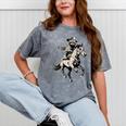 Vintage Cowboy Raccoon Tee - Retro 90s Western Style T-Shirt Mineral Gray