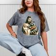 Vintage Jesus & Raccoon Hug Graphic Unisex T-Shirt | Mineral Wash Mineral Gray