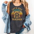 Adorable Raccoon Lovers Tank Top - Let's Get Trashed Fun Pepper