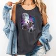 Raccoon Comfort Colors Tank Top - Whimsical Moon Nightwear Pepper