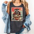 Raccoon Eating Ramen Tank Top - Cozy Anime Foodie Style Pepper