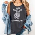 Raccoon Love Comfort Colors Tank Top - Unisex Fun Design Pepper