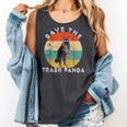 Raccoon Vintage Sunset Tank Top - Save The Trash Panda - Retro Style Pepper