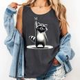 Retro Raccoon Rock Music Unisex Tank Top - Comfort Colors Pepper