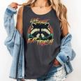 Retro Trash Panda Raccoon | Live Fast Eat Trash Tank Top Pepper