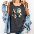 Three Possum Moon 3 Opossum Weird Cursed Meme Comfort Colors Tank Top Pepper