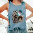 3 Racoon Moon Howling Raccoon Head For Men Women Kid Comfort Colors Tank Top Blue Jean