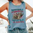 Autism Awareness Raccoon Tank Top - Comfort Colors Meme Design Blue Jean