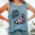 Cute Feral Panda Raccoon Costume | Comfort Colors Tank for Fun Blue Jean