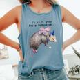 Fairy Godpossum Raccoon Tank Top - Fun Trash Panda Theme Blue Jean
