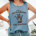 All Of My Flabbers Are Gasted Raccoon Comfort Colors Tank Top Blue Jean