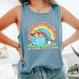 Groovy This Little Light-Of Mine Dumpster Fire Raccoon Comfort Colors Tank Top Blue Jean