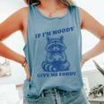 Moody Raccoon Tank Top | Comfort Colors Trash Panda Funny Meme Blue Jean