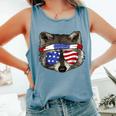 Patriotic Raccoon Tank Top - July 4th Fun | Comfort Colors Trash Panda Blue Jean