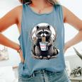 Raccoon Eating Noodles Comfort Colors Tank Top - Fun Unisex Style Blue Jean