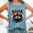 Raccoon Graphic Comfort Colors Tank Top - Casual Unisex Style Blue Jean