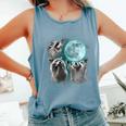 Raccoon Moon Comfort Tank Top - Quirky Fun for Animal Fans Blue Jean