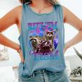Retro Raccoon Meme Tank Top – Fun Unisex Graphic for Casual Style Blue Jean