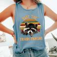Save The Trash Pandas Raccoon Shirt Raccoon Animal T-Shirt Comfort Colors Tank Top Blue Jean