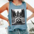 Scared Raccoon Selfie With Sasquatch Bigfoot Raccoon Comfort Colors Tank Top Blue Jean