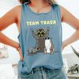 Team Trash Opossum Raccoon Rat Animals Garbage Gang Short Sleeve Comfort Colors Tank Top Blue Jean