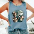 Three Possum Moon Magical Meme Comfort Colors Tank - Fun Vibes Blue Jean
