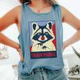 Trash Panda Raccoon Comfort Colors Tank Top - Animal Lover Gift Blue Jean
