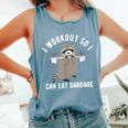 Trash Panda Workout Tank Top - Funny Raccoon Gym Wear for Fitness Lovers Blue Jean