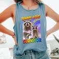 Tummy Ache Survivor Raccoon Comfort Colors Tank - Fun Unisex Apparel Blue Jean