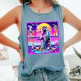 Vaporwave Raccoon Comfort Colors Tank | Retro Synthwave Style Blue Jean