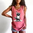 Retro Raccoon Rock Music Unisex Tank Top - Comfort Colors Watermelon