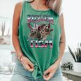 Autism Meme Raccoon Tank Top - Comfort Colors | Unique Humor Light Green